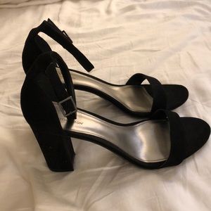 Black strap high heels